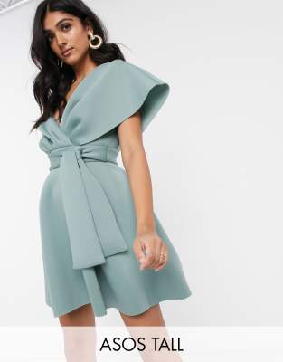 asos fallen shoulder dress