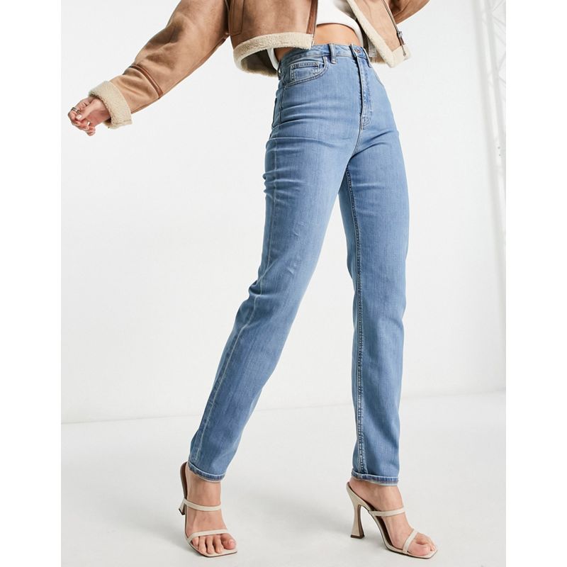 vDyHL Jeans slim DESIGN Tall - Farleigh - Mom jeans slim a vita alta lavaggio medio