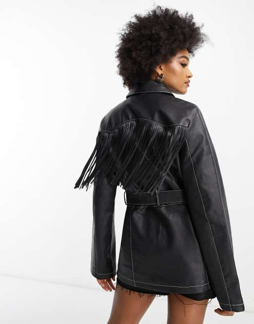 Asos fringe outlet jacket