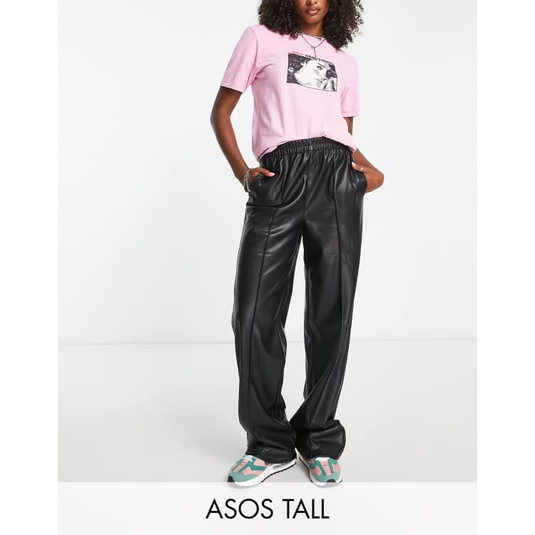 ASOS DESIGN Tall wide leg pants in black