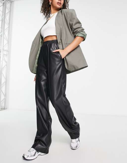 Asos tall hot sale leather trousers