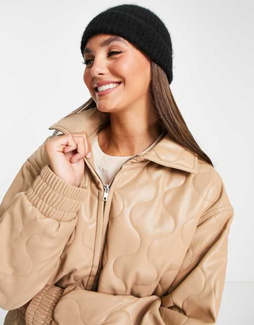 Camel bomber jacket womens sale