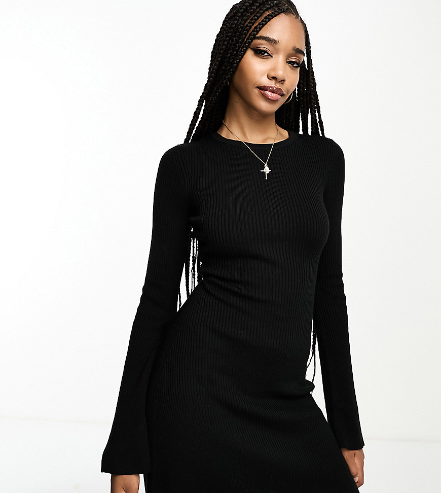 ASOS DESIGN Tall fit and flare mini dress in black