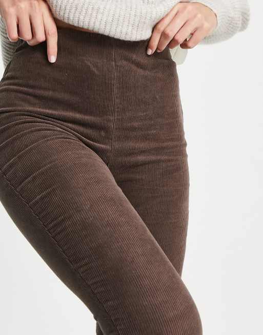 ASOS DESIGN Tall flare cord pants in chocolate