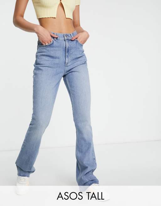 ASOS DESIGN Tall - Flared 70s jeans met lichte wassing