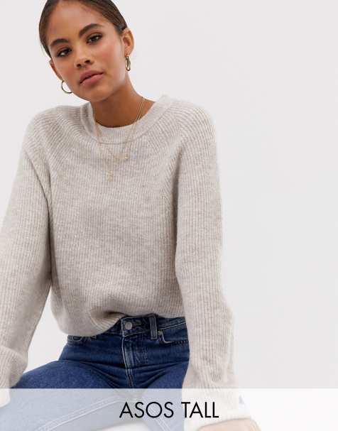 ASOS DESIGN Tall – Flauschiger Pullover mit Ballonärmeln