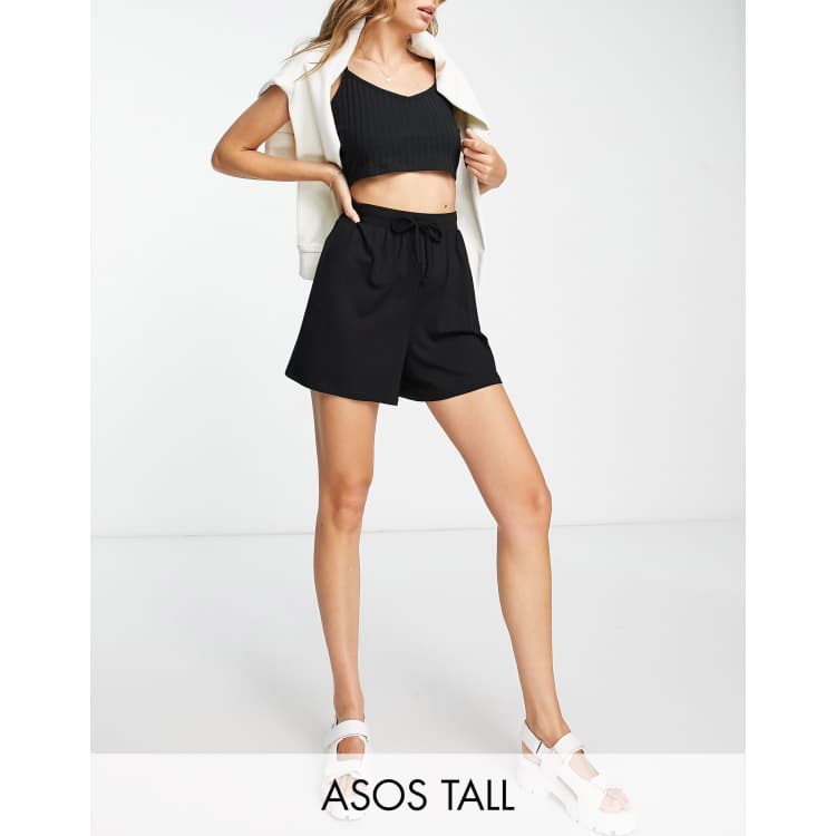 Tall black shorts top