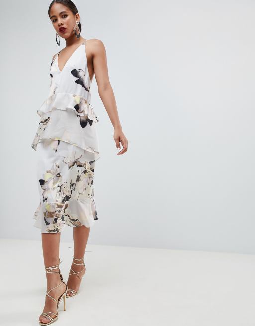 Floaty floral cheap midi dress