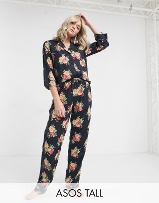black floral pyjamas