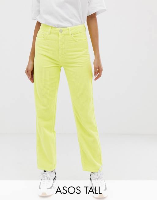 Neon store yellow jeans