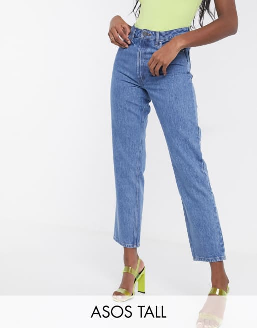 ASOS DESIGN Tall Florence authentic straight leg jeans in pretty