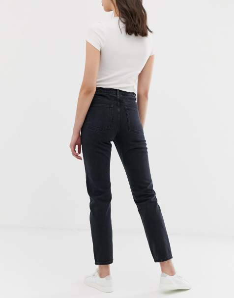 ASOS DESIGN Tall Florence authentic straight leg jeans in washed black  - view 1