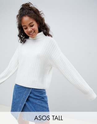 asos design fluffy jumper in rib