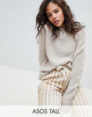 asos design fluffy jumper in rib