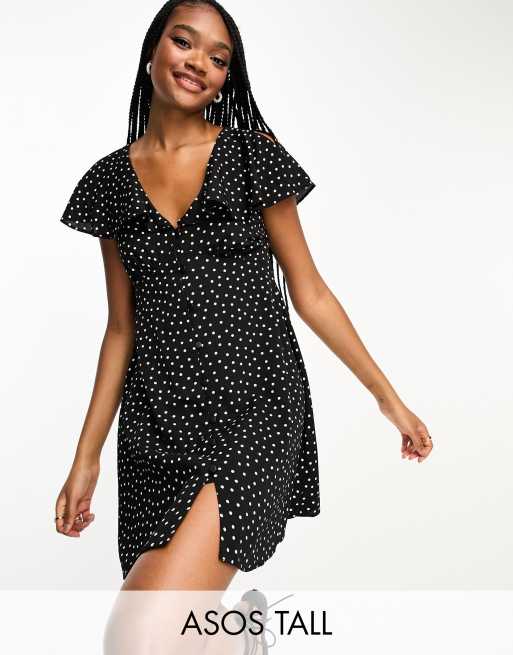 Asos black 2024 tea dress