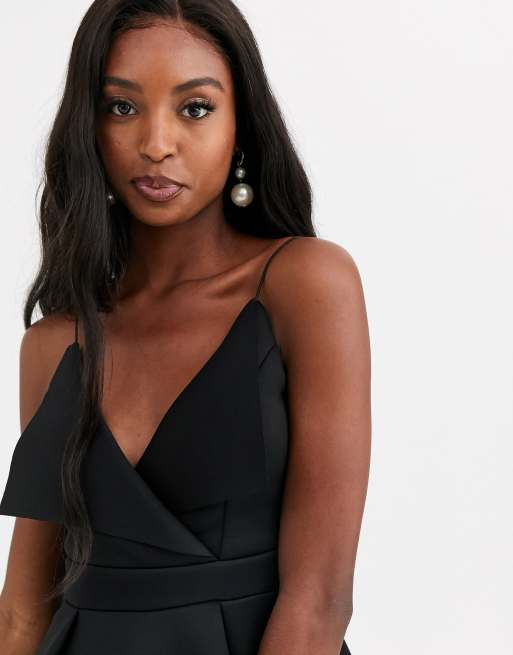 ASOS DESIGN Tall fold front scuba mini skater dress | ASOS