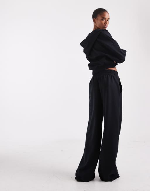 ASOS DESIGN Tall formelle joggingbukser i sort interlock, 3 af 5