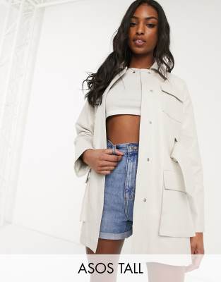 asos white coat