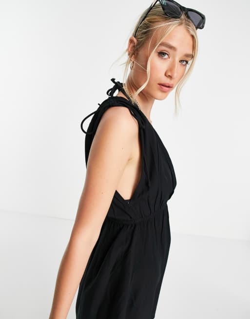 Asos black cheap beach dress