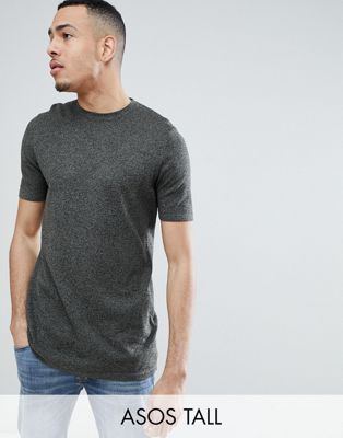 ASOS DESIGN - Tall - Gebreid T-shirt in kaki-Groen