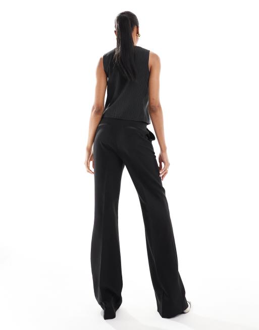 ASOS DESIGN Tall – Gerade geschnittene, elegante Smoking-Hose in Schwarz, 3 von 5