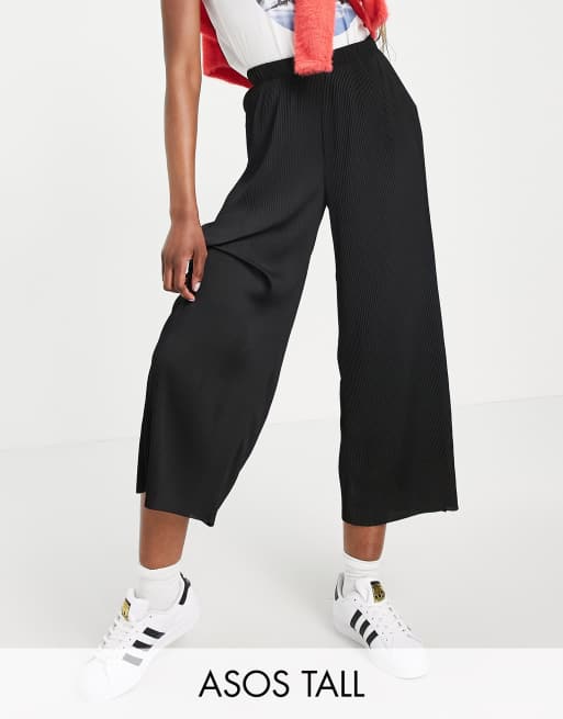ASOS DESIGN Tall - Gonna pantalone plissé colore nero