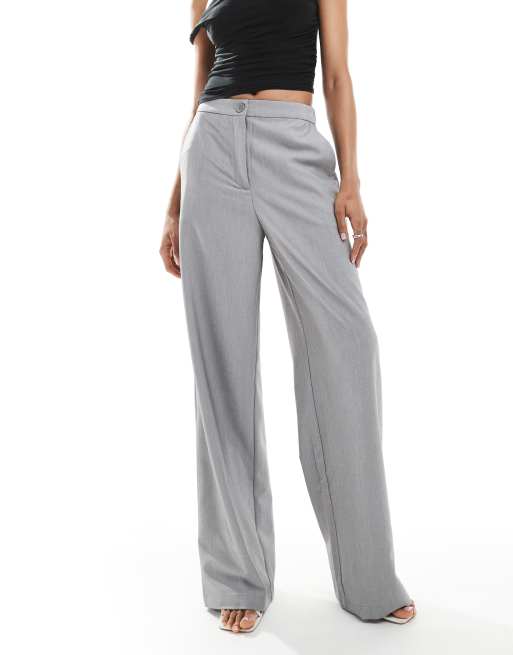 ASOS DESIGN Tall - Grå og skræddersyede bukser med lige ben og afslappet pasform, 3 af 5
