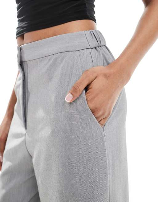 ASOS DESIGN Tall - Grå og skræddersyede bukser med lige ben og afslappet pasform, 4 af 5