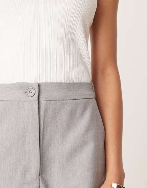 ASOS DESIGN Tall - Grå og skræddersyede bukser med lige ben og afslappet pasform , 4 af 5