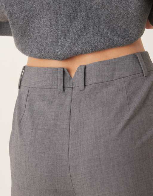 ASOS DESIGN Tall - Grå skræddersyede bukser med lige ben i slim fit, 5 af 5