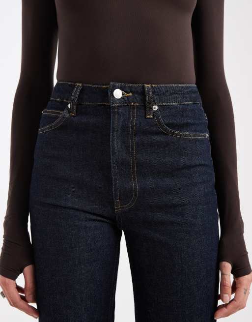 ASOS DESIGN Tall – Granatowe jeansy z prostymi nogawkami i comfort stretchem, 5 z 5