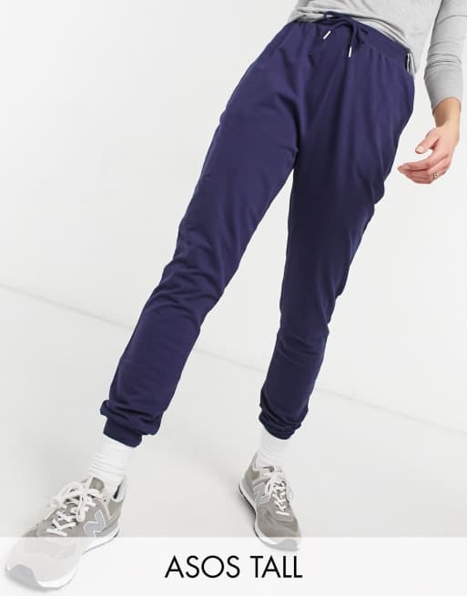 ASOS DESIGN Tall – Granatowe joggersy o dopasowanym kroju