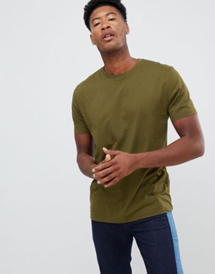ASOS DESIGN – Tall – Grön avslappnad t-shirt med rund halsringning