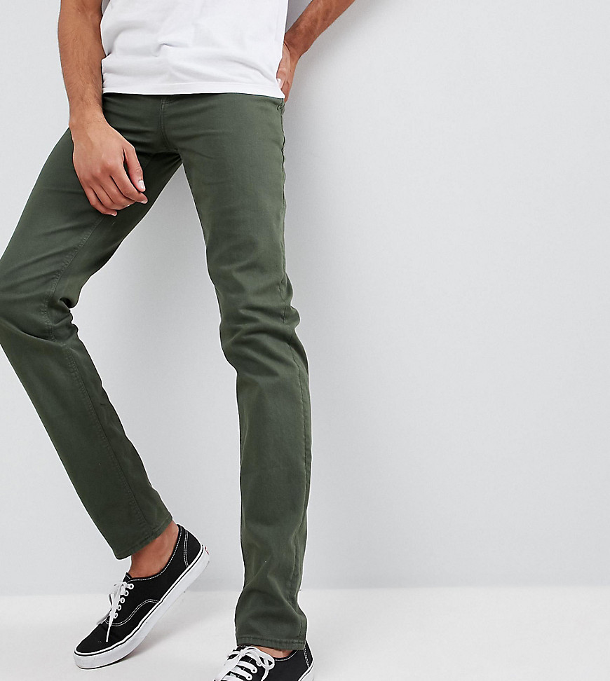 ASOS DESIGN – Tall – Gröna slim jeans