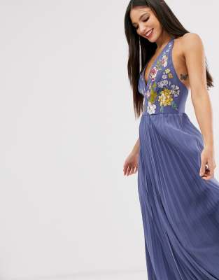 asos halter maxi dress