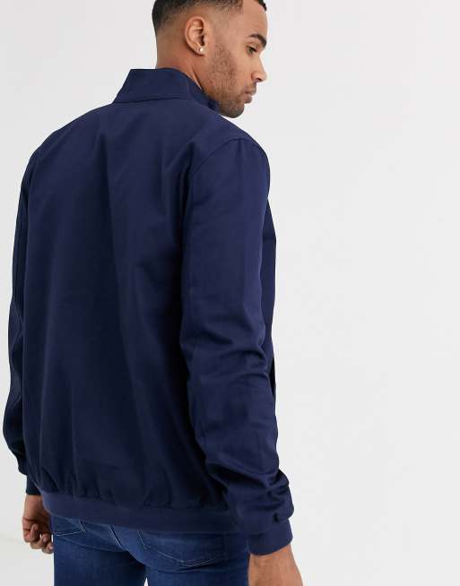 ASOS DESIGN harrington jacket in navy