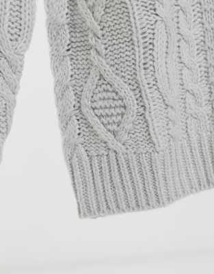 cable knit half zip