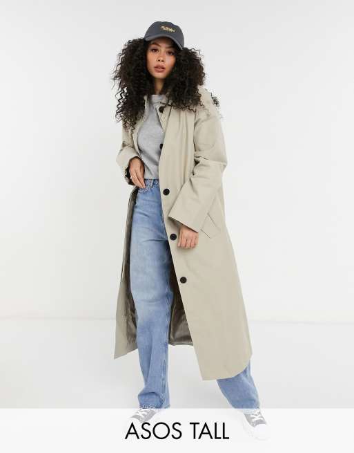 ASOS DESIGN Tall - Hero - Trench boyfriend oversize color pietra