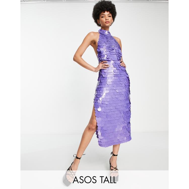 Asos purple 2025 sequin dress