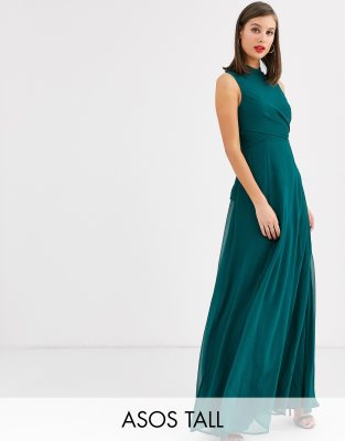 asos high neck maxi dress