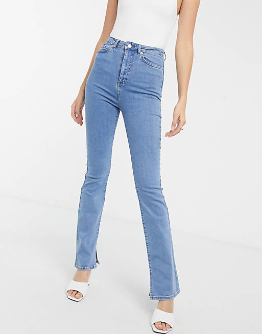 Jeans Tall high rise '00's' stretch flare in 70's blue 