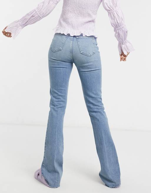 ASOS Flare Jeans in Light Wash in Blue for Men