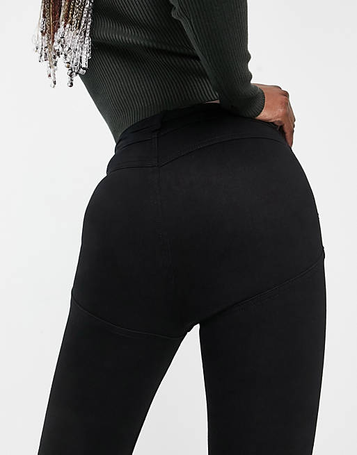  Tall high rise 'lift and contour' skinny jeans in black 