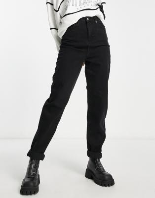 asos black mom jeans