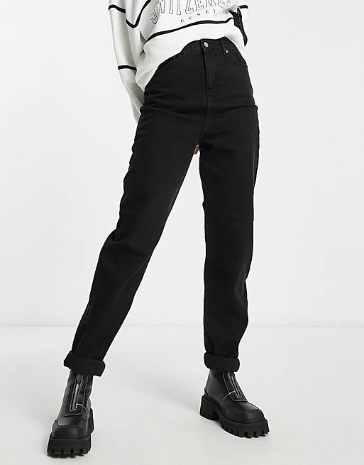  Tall high rise 'original' mom jeans in black 