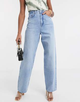 asos design tall high rise relaxed dad jeans