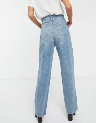 asos design tall high rise relaxed dad jeans