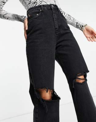 asos design tall high rise relaxed dad jeans