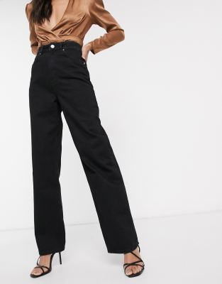 asos design tall high rise relaxed dad jeans