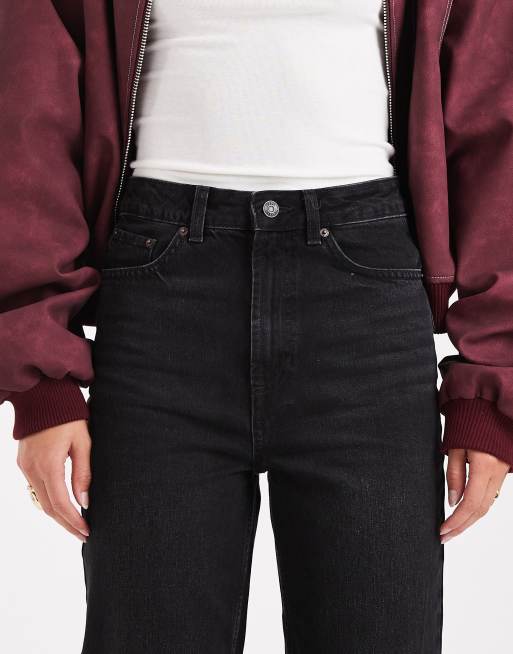 ASOS DESIGN Tall high rise relaxed mom jeans in black, 5 of 5